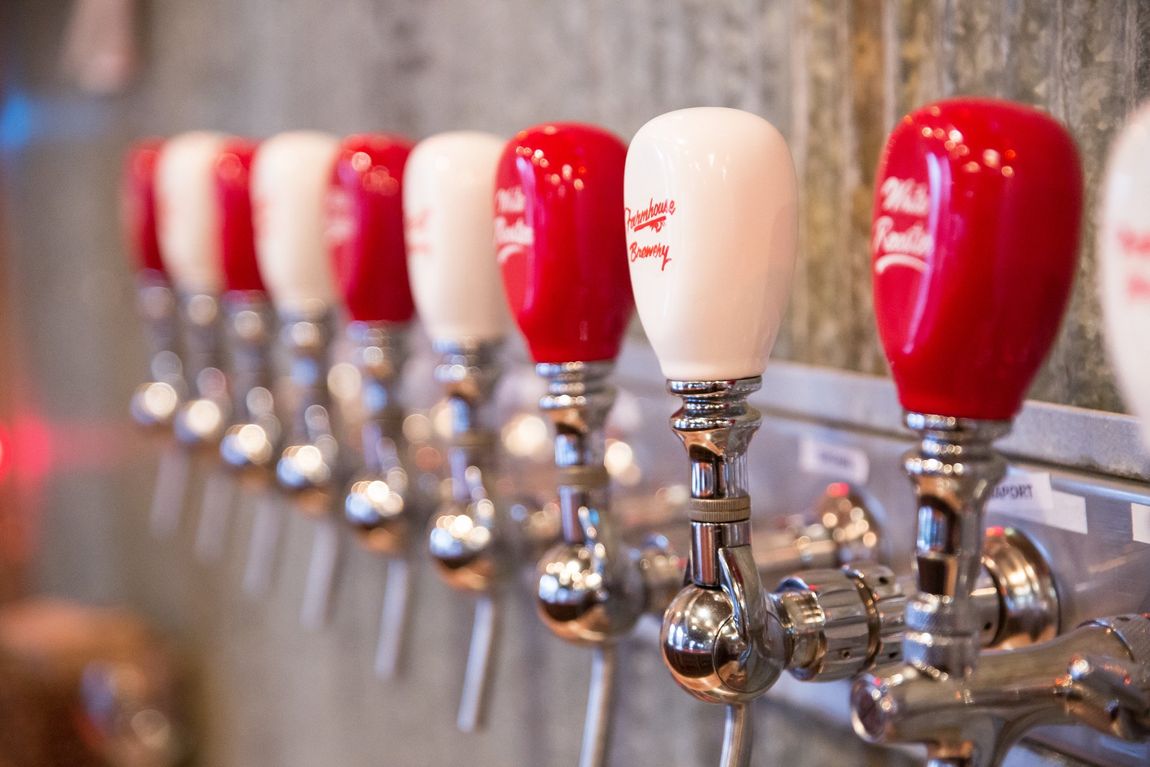 White Rooster Brewery  draft beer taps