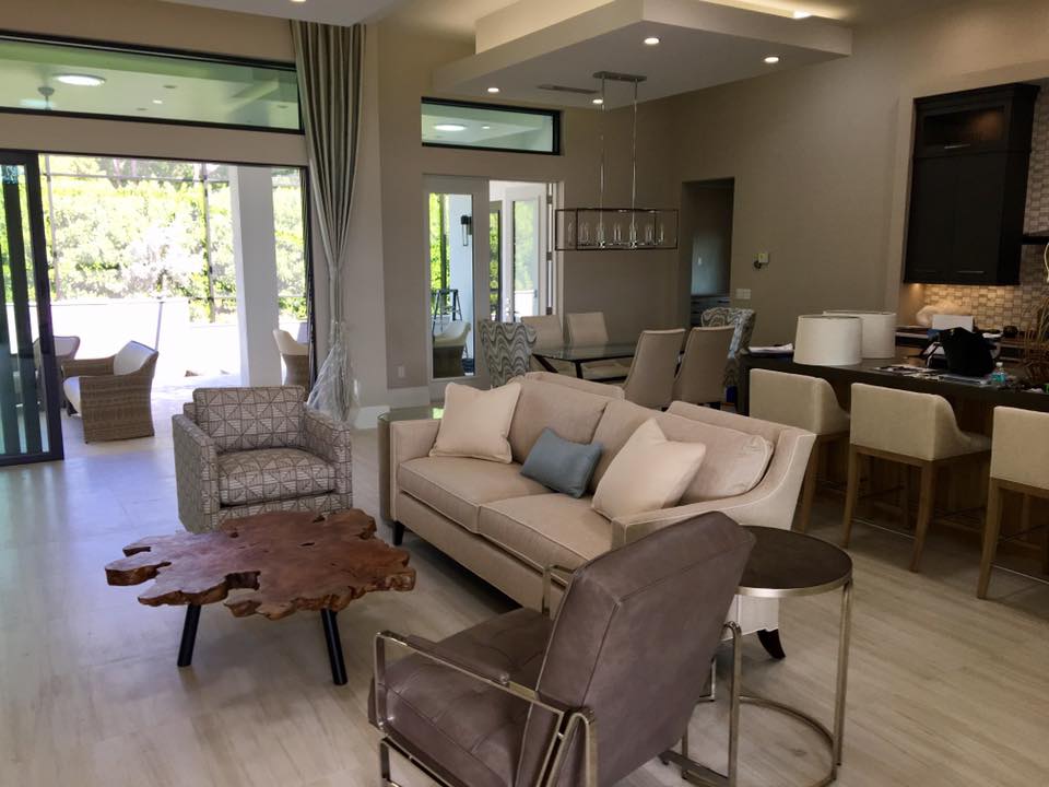 luxury home remodel living room couch and chairs