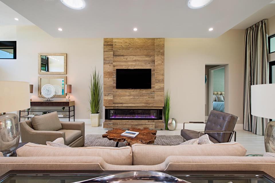 modern remodeled living room luxury home