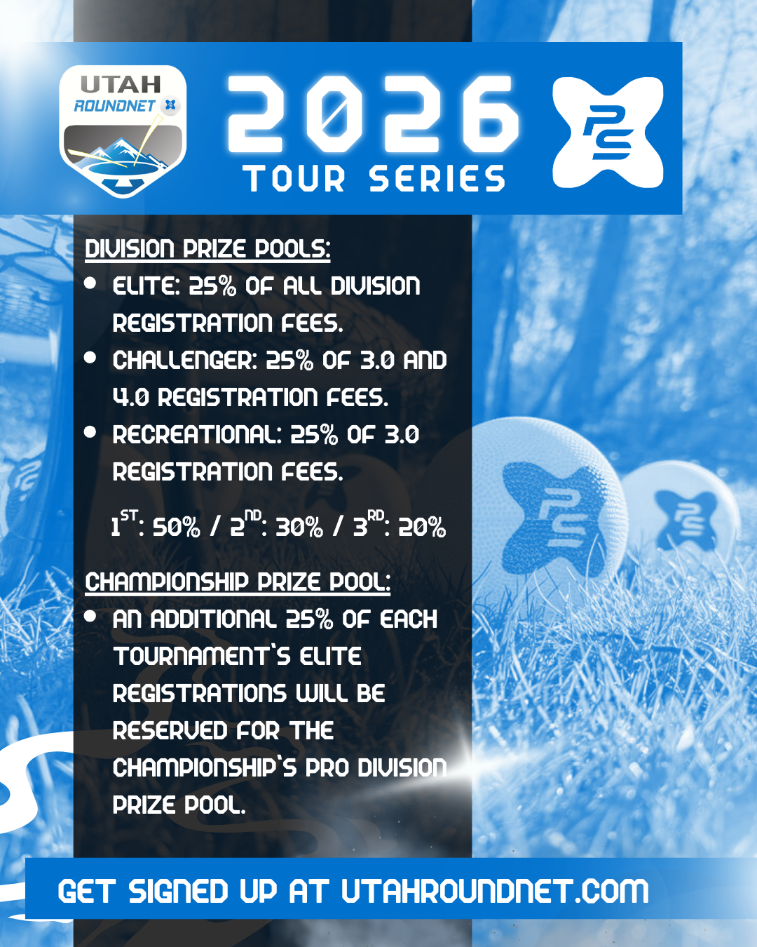 utah roundnet 2026 spikeball tournament series prize structure sponsored by premier spike