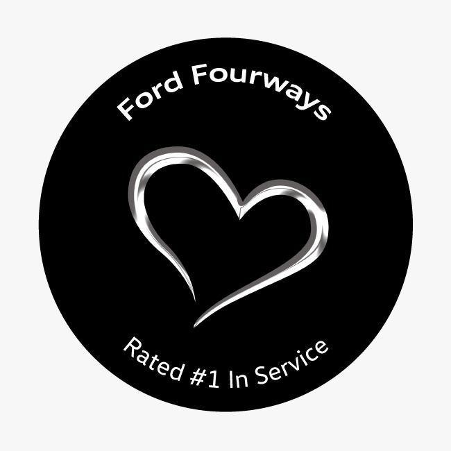 A ford fourways logo with a heart in the center