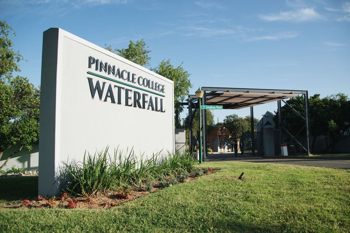 Pinnacle College Waterfall Entrance