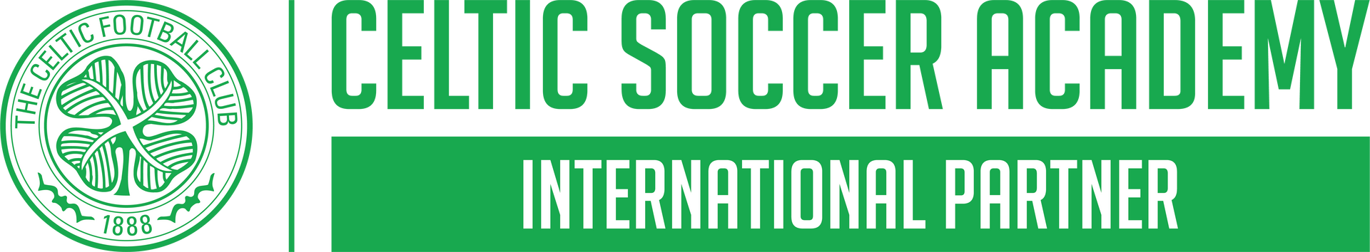 A logo for the celtic soccer academy international partner