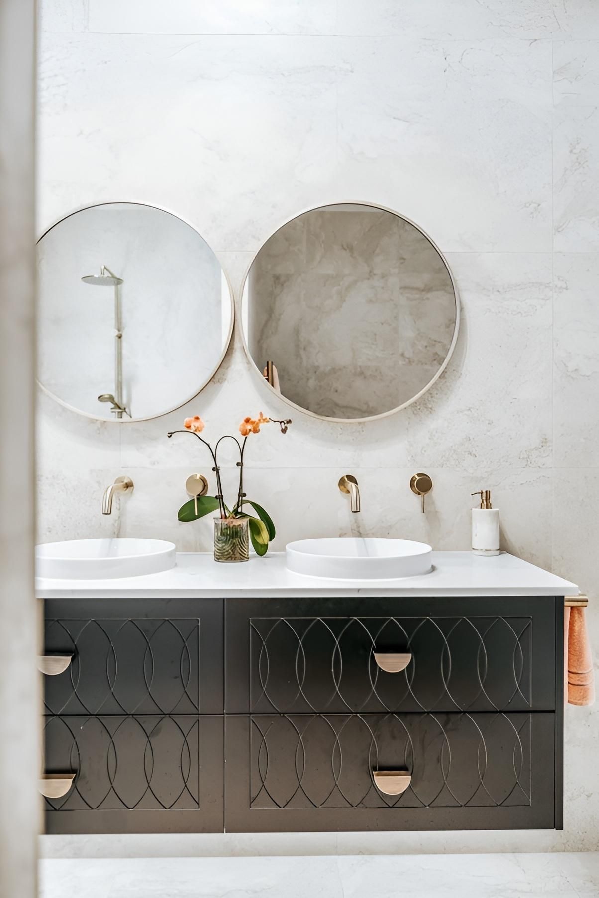 Bathroom Vanity With Two Sinks — Thomas Croker Constructions In Myrtleville, NSW