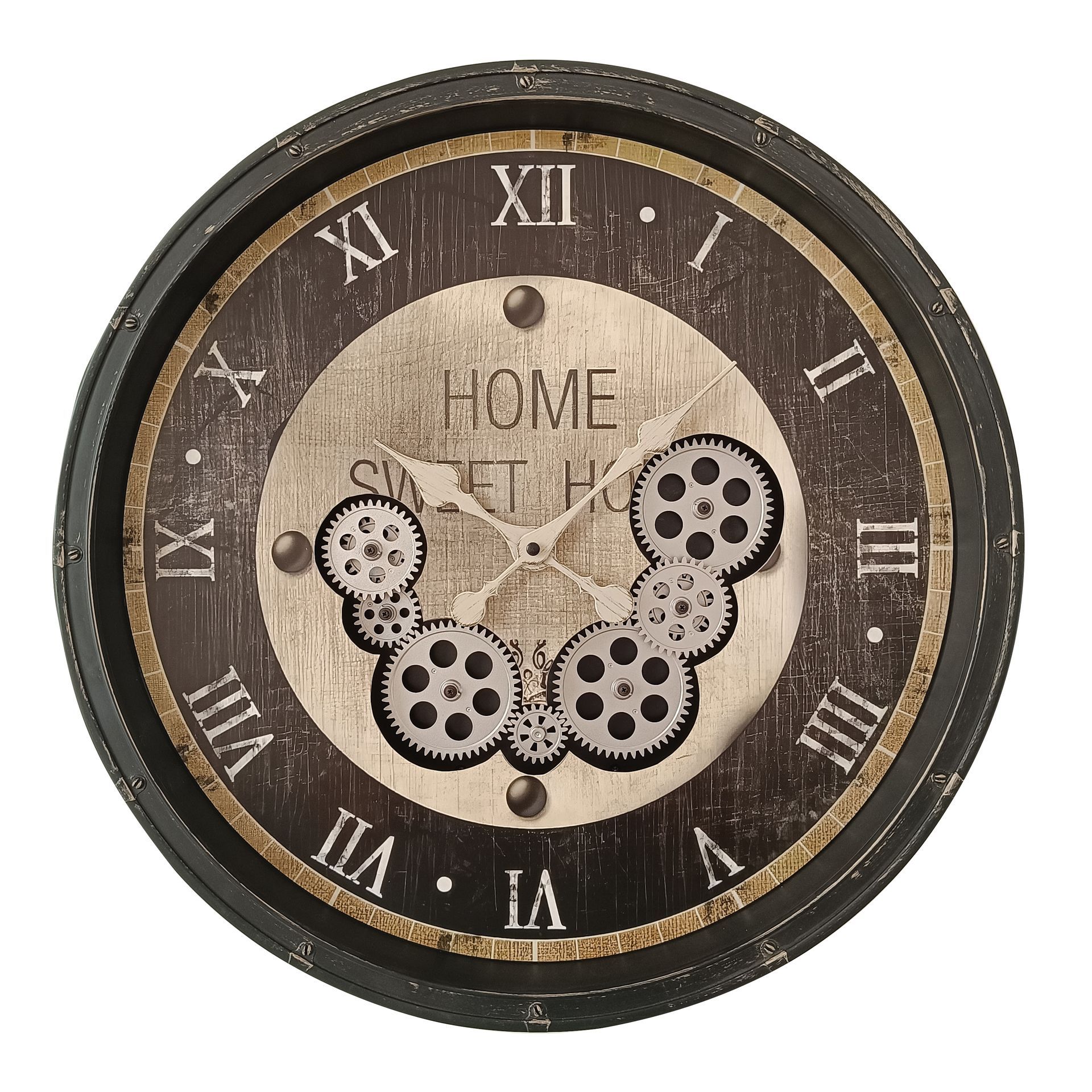 Asciugamani grigi e beige con motivo decorativo a rombi, piegati su una superficie rustica in legno con un vaso.