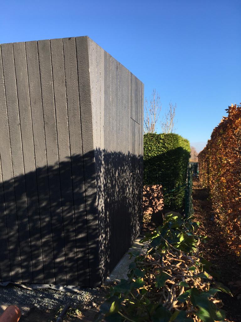 Referenz: Gartenpavillon mit Sauna, Moorsel, Belgien | Gartenpavillon mit Sauna | Moorsel | Belgien | Medium & Heavy | Nichts | Shou Sugi Ban Fix
