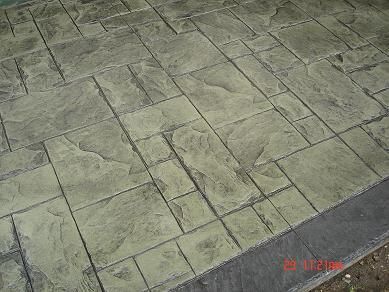 stamped concrete patio