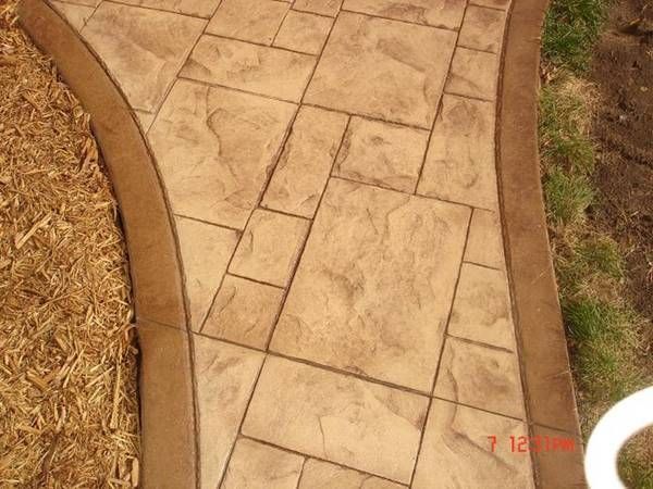 stamped concrete patio