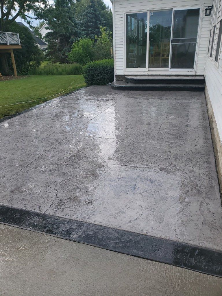 stamped concrete patio