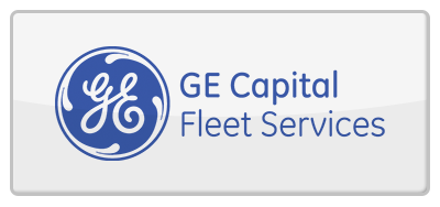 GE Capital Fleet Services logo. Blue and white logo in a rectangle.