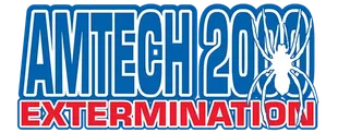 Le logo d'amtech 2021 extermination a une araignée dessus
