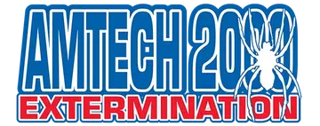 Le logo d'amtech 2021 extermination a une araignée dessus