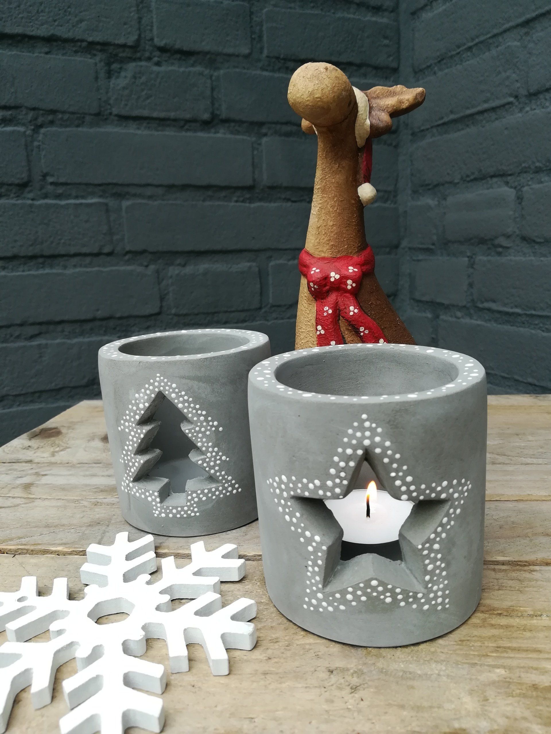 mini windlicht voor kerst, mini windlicht vvor kerstmis, windlicht voor kerst, winter windlicht, windlicht van beton, windlicht van cement, uniek kerst decoratie, uniek kerstdeco, iets anders geven, cadeau vvor kerstmis, cadeau voor kerst, uniek windlicht beton, uniek windlicht cemen