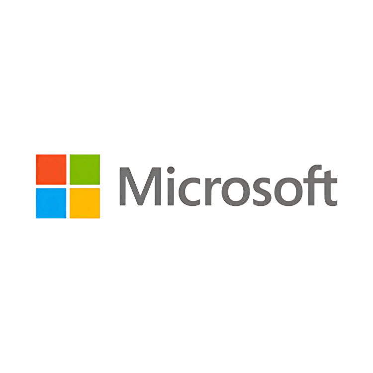 The microsoft logo is on a dark blue background.
