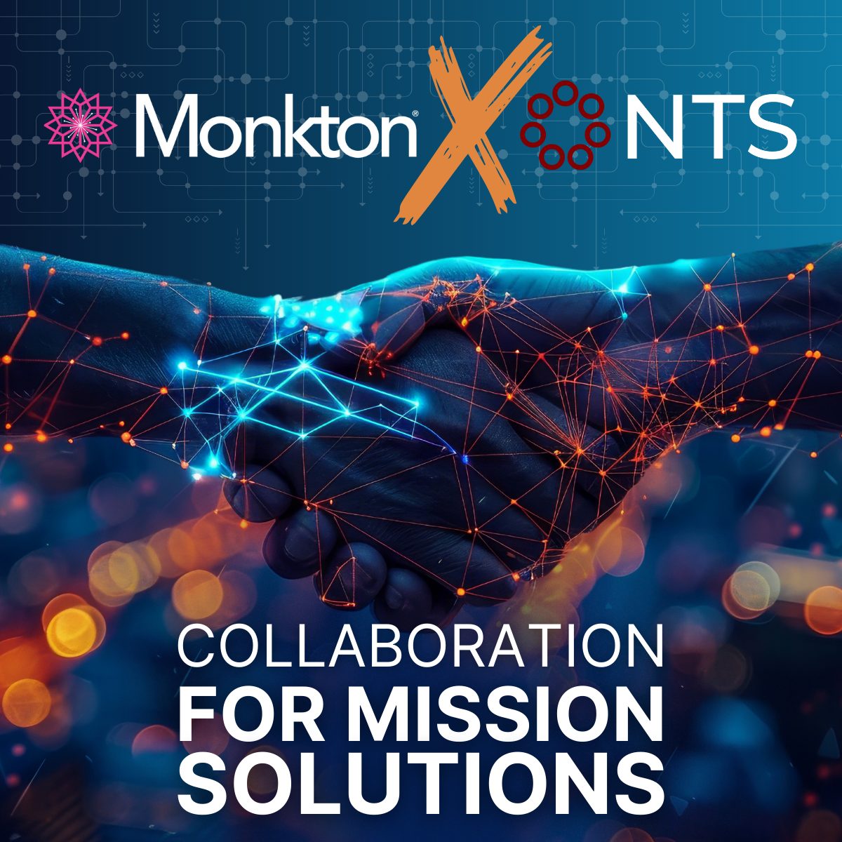 An advertisement for monkton x nts collaboration for mission solutions