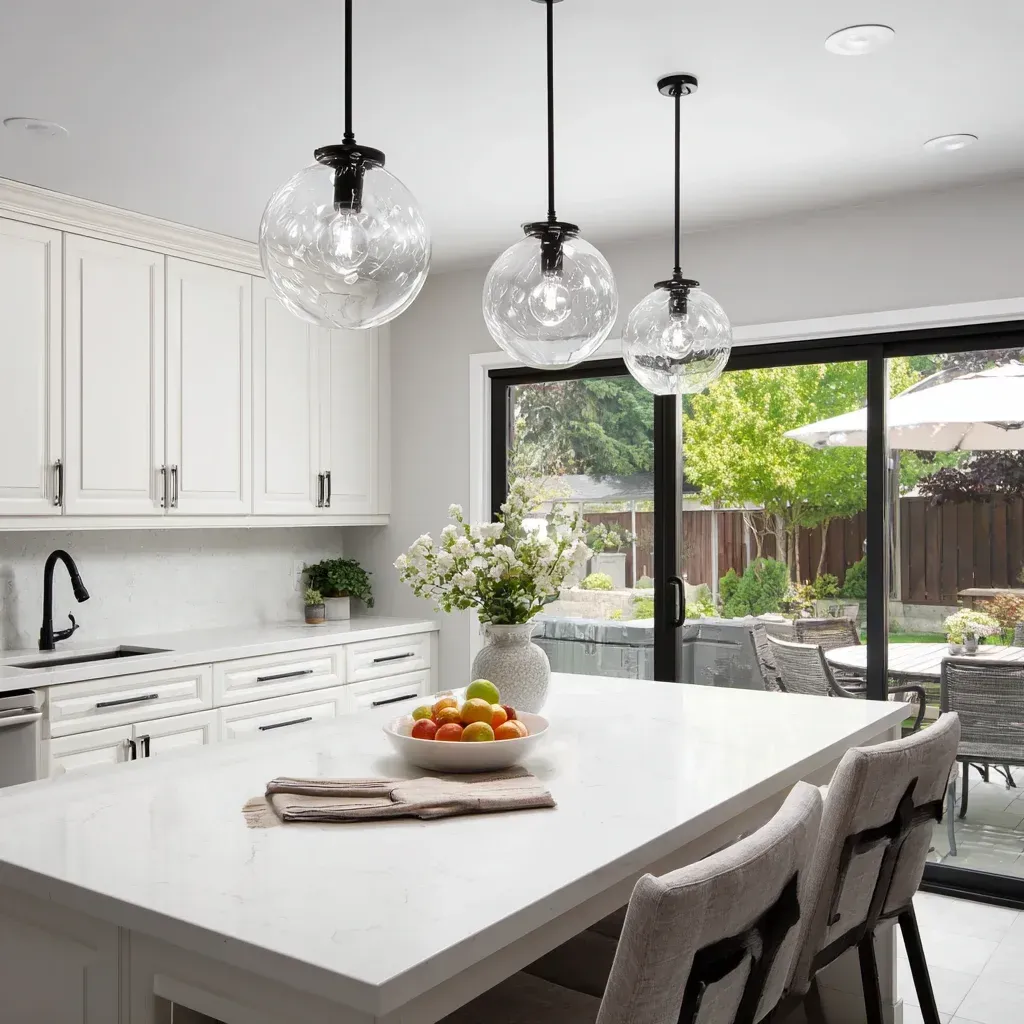 Luxury Vancouver kitchen remodel with marble backsplash, granite slab island, and complete kitchen layout optimization.
Full kitchen renovation Vancouver BC including shaker cabinet installation, quartz surfaces, and tile flooring replacement.
Contemporary Vancouver kitchen remodeling project with granite countertops, recessed lighting systems, and design-build renovation expertise.
Residential kitchen renovation Vancouver featuring quartz slab countertops, custom cabinetry storage solutions, and hardwood flooring installation.
High-quality Vancouver kitchen remodeling showcasing marble waterfall island, tile backsplash upgrade, and full-service renovation craftsmanship.