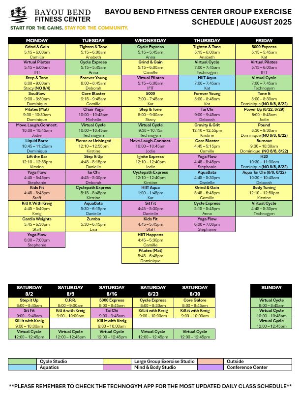 Fitness Programs/Classes | Bayou Bend Health Clinics