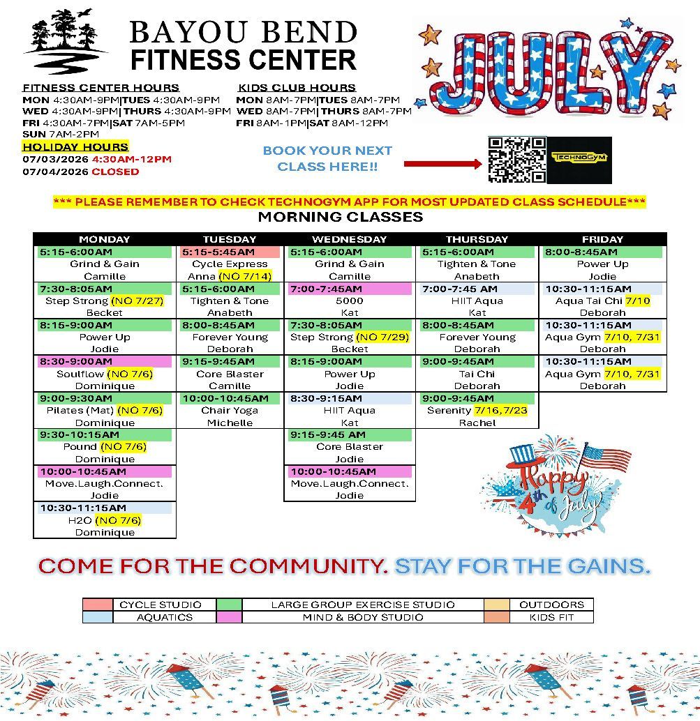 Fitness Programs/Classes | Bayou Bend Health Clinics