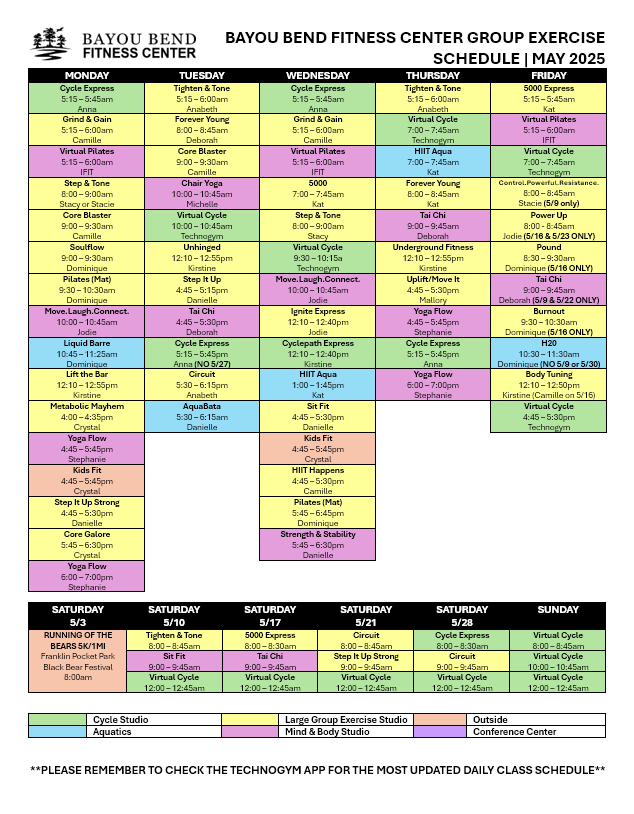 Fitness Programs/Classes | Bayou Bend Health Clinics