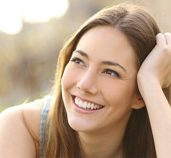 Woman with white teeth smiling — General Dentistry in Tallahassee, FL