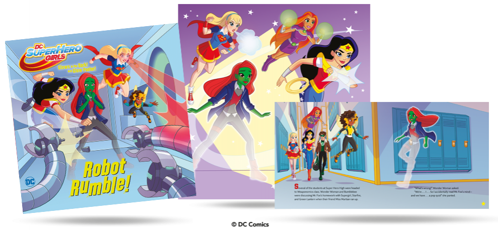 DC Super Hero Girls - Glow in the Dark Story Book with Poster