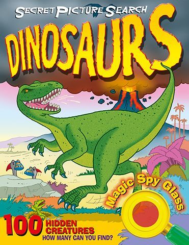 a secret picture search book about dinosaurs with 100 hidden creatures how many can you find ?