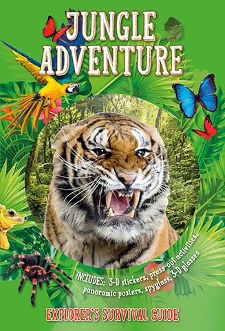 a jungle adventure explorer 's survival guide with a tiger on the cover .