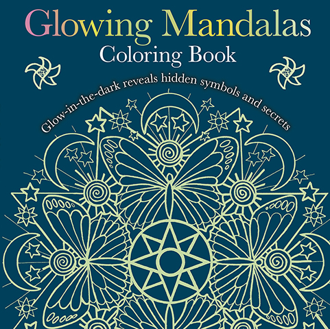 glowing mandalas coloring book glows in the dark reveals hidden symbols and secrets