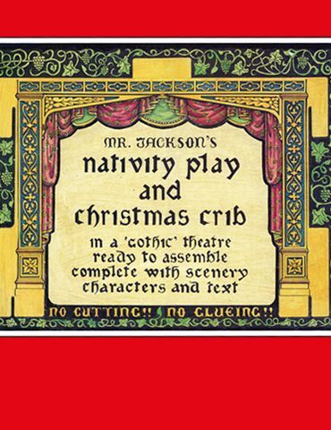 a nativity play and christmas crib in a gothic theatre ready to assemble complete with scenery characters and text .
