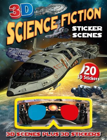 3d science fiction sticker scenes with 20 3d stickers