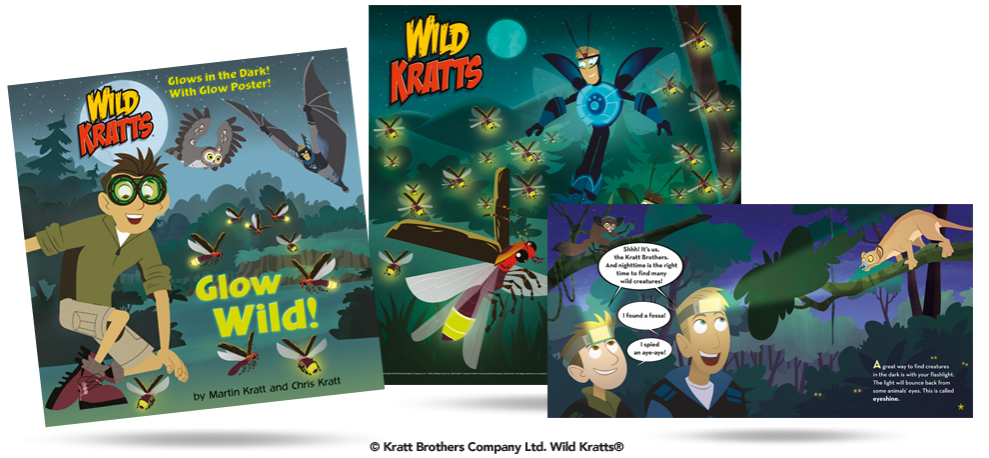 Wild Kratts Go Wild - Glow in the Dark Story Book with Post