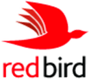 a red bird with the word red bird below it