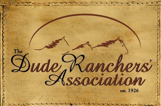 A logo for the dude ranchers association