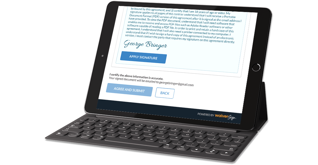 Electronic Signature on Ipad With Keyboard