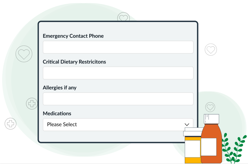 A screenshot of a medical form with a bottle of medication next to it.