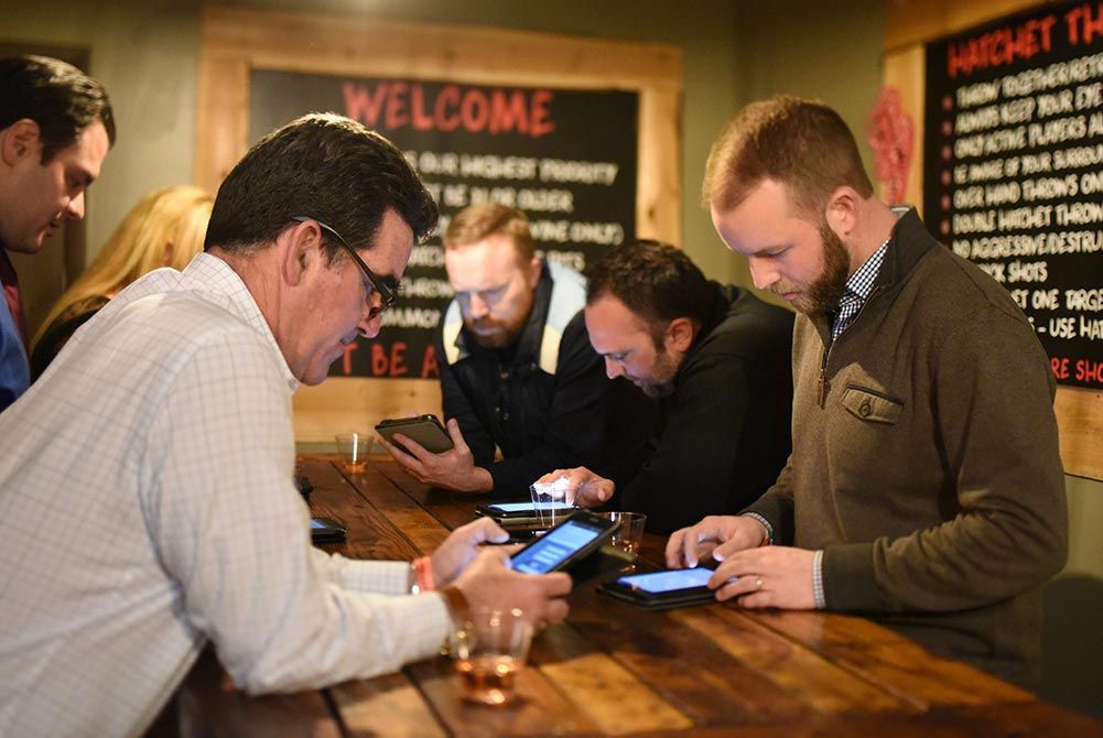 Stumpy's customers signing digital waivers
