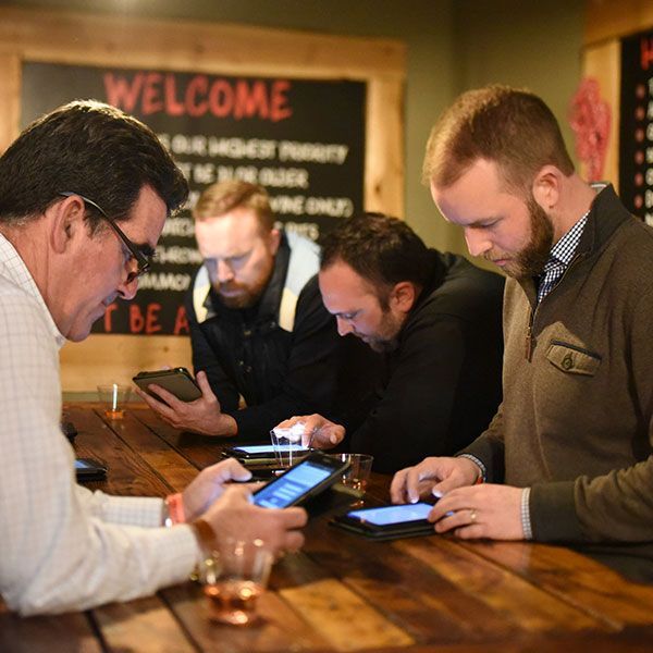 Stumpy's customers signing digital waivers