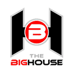 The bighouse logo is a black and white logo with a red circle in the middle.