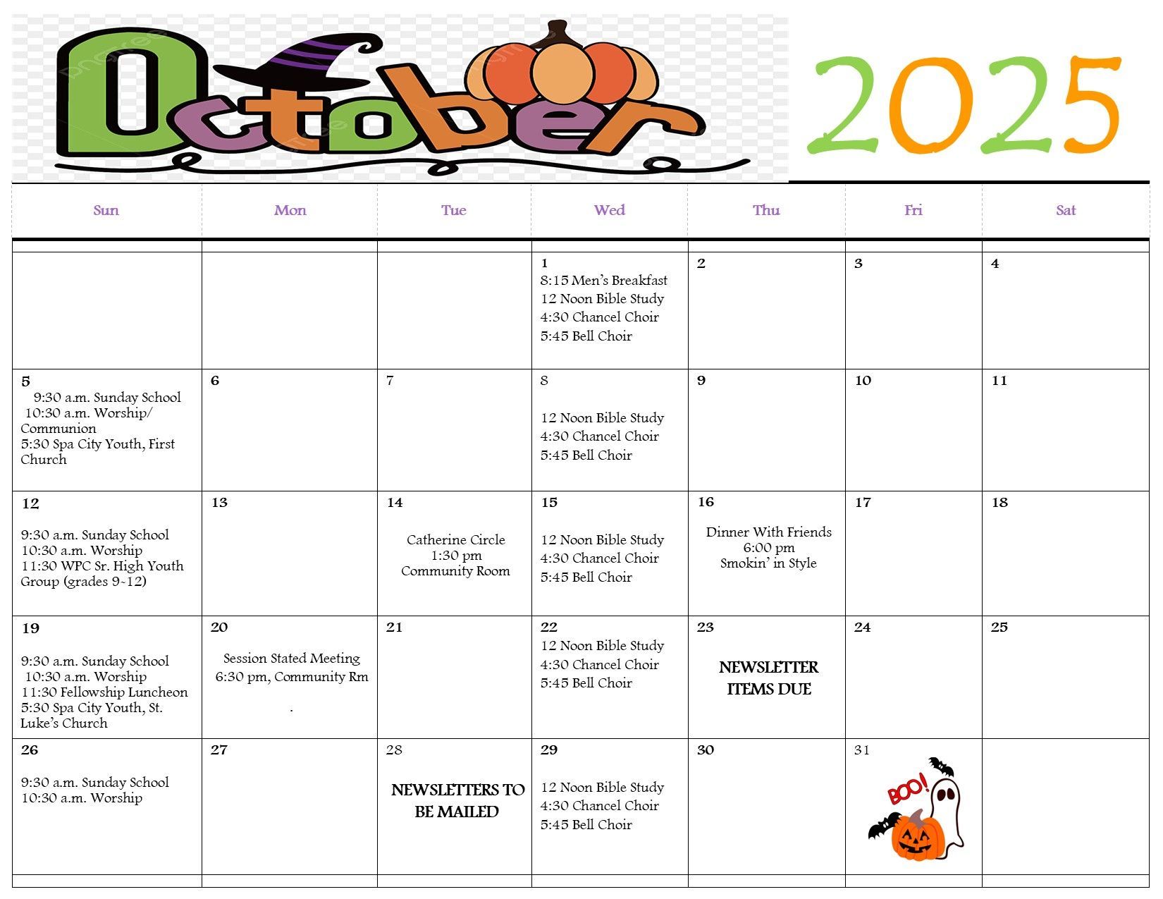 Monthly Calendar