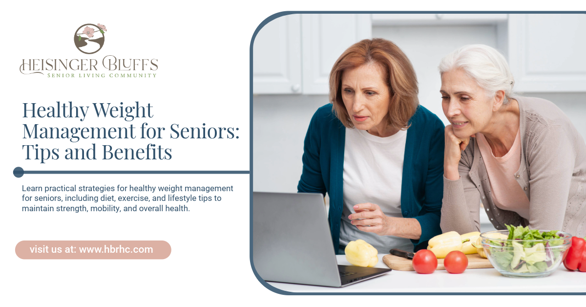 A woman is helping her senior mother manage her weight and health