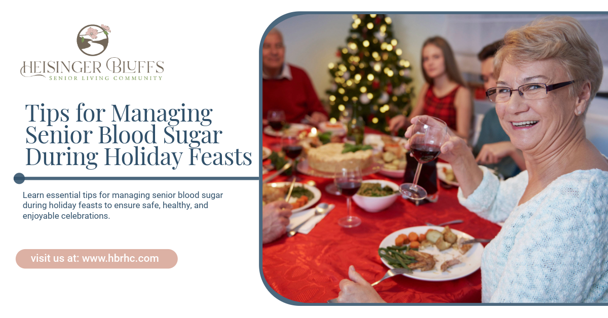 An elderly woman enjoying a holiday feast