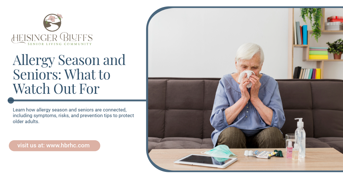 An elderly person sneezing while sitting on a couch.