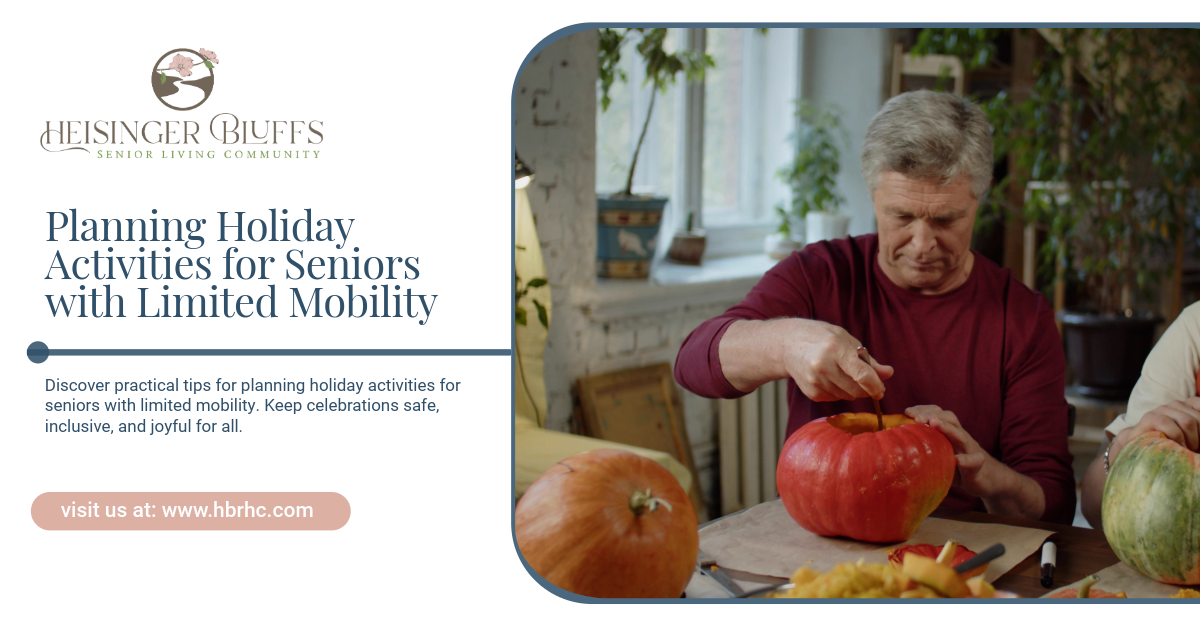 A senior carving a pumpkin