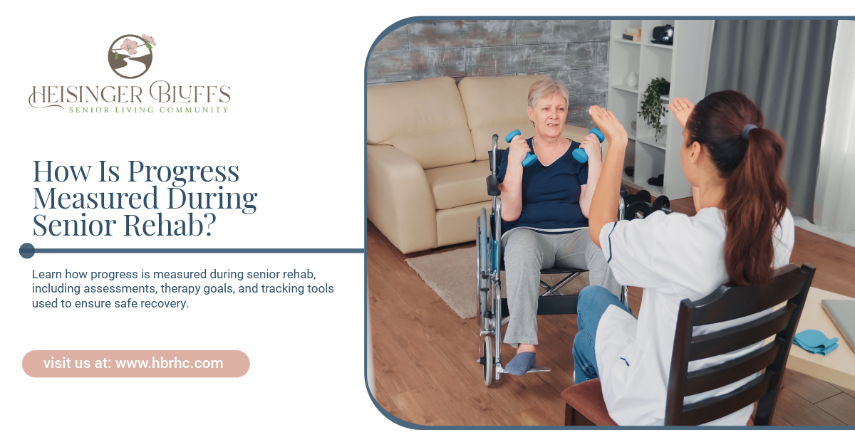 Woman in wheelchair exercises with weights, assisted by a healthcare worker.