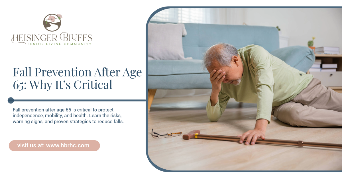 Elderly person fallen on the floor near a cane. 