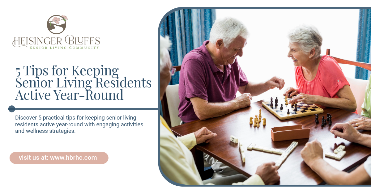 A group of seniors is playing board games together