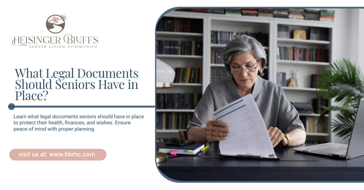 Senior woman reviewing legal documents at a desk