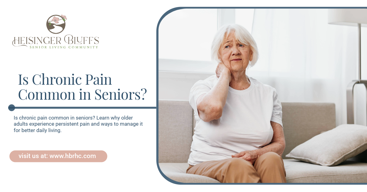 Older woman with hand on her neck, experiencing chronic pain.