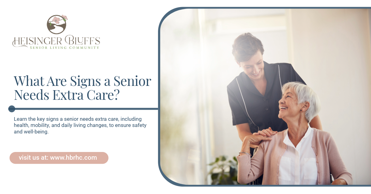 A caregiver helping a senior