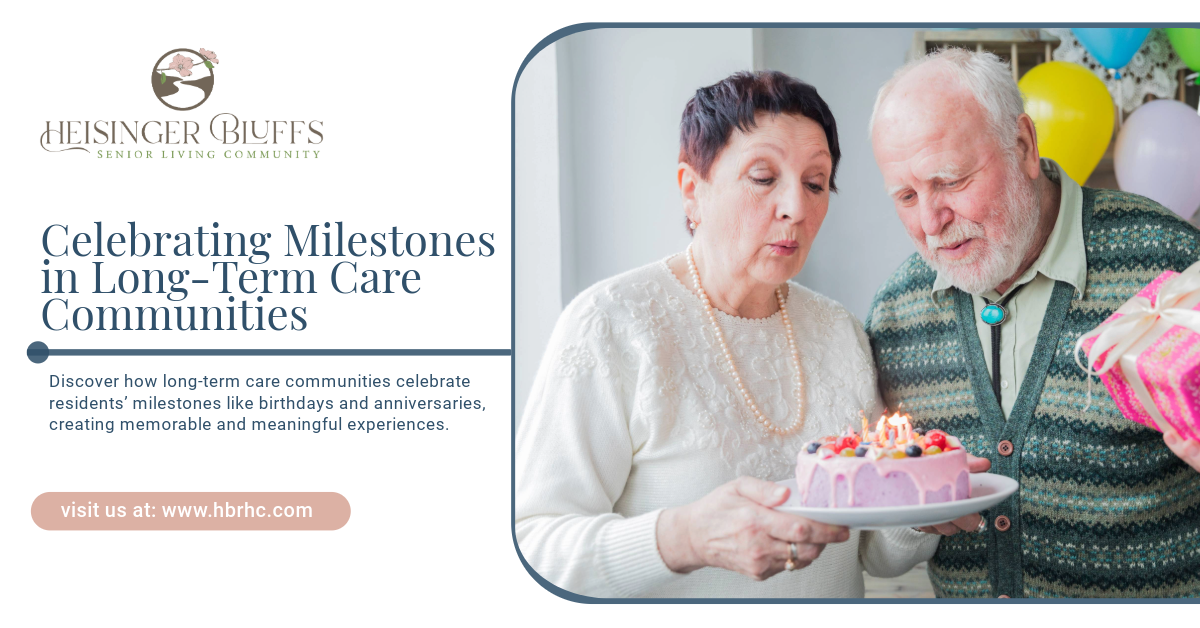 An elderly couple celebrating a birthday